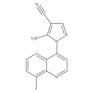 5-Amino-1-(8-fluoroquinolin-4-yl)-1h-pyrazole-4-carbonitrile Structure