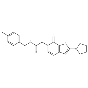 N-(4-methylbenzyl)-2-(7-oxo-2-(pyrrolidin-1-yl)thiazolo[4,5-d]pyrimidin-6(7H)-yl)acetamide Structure