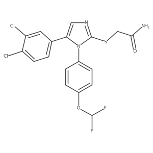 2-((5-(3,4-dichlorophenyl)-1-(4-(difluoromethoxy)phenyl)-1H-imidazol-2-yl)thio)acetamide Structure