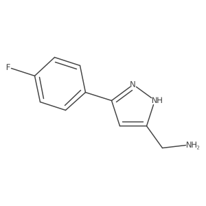 (3-(4-fluorophenyl)-1H-pyrazol-5-yl)methanamine Structure