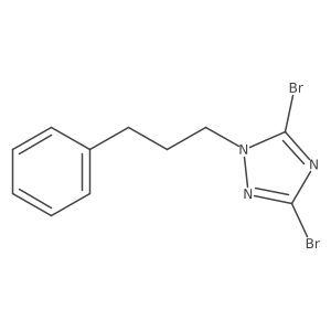 3,5-Dibromo-1-(3-phenylpropyl)-1H-1,2,4-triazole结构式
