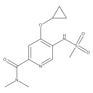 4-Cyclopropoxy-N,N-dimethyl-5-(methylsulfonamido)picolinamide结构式