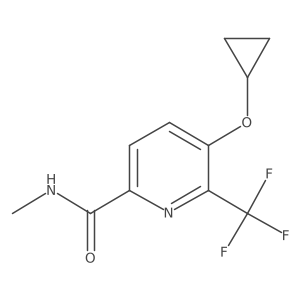5-Cyclopropoxy-N-methyl-6-(trifluoromethyl)picolinamide结构式