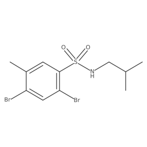 2,4-dibromo-N-isobutyl-5-methylbenzenesulfonamide Structure