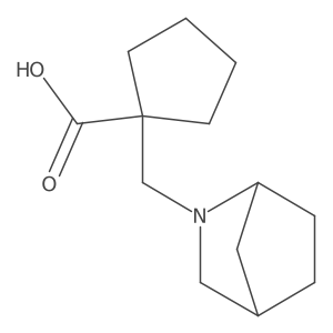 1-((2-Azabicyclo[2.2.1]heptan-2-yl)methyl)cyclopentane-1-carboxylic acid结构式