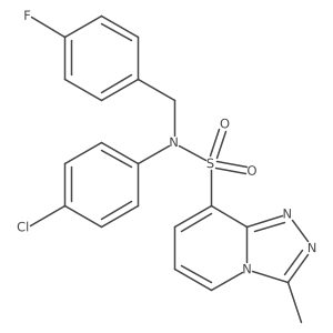 N-(4-chlorophenyl)-N-[(4-fluorophenyl)methyl]-3-methyl-[1,2,4]triazolo[4,3-a]pyridine-8-sulfonamide Structure