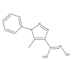 N'-hydroxy-5-methyl-1-phenyl-1H-1,2,3-triazole-4-carboximidamide结构式