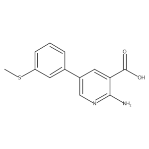 2-Amino-5-(3-methylthiophenyl)nicotinic acid Structure
