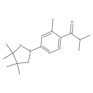 2-fluoro-N,N-dimethyl-4-(4,4,5,5-tetramethyl-1,3,2-dioxaborolan-2-yl)benzamide结构式