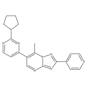 7-Methyl-2-(4-pyridyl)-6-[2-(1-pyrrolidinyl)-4-pyrimidinyl][1,2,4]triazolo[1,5-a]pyrimidine Structure
