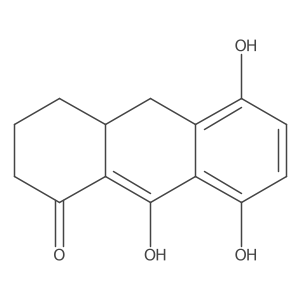 1,5,8-Trihydroxy-2,3,4,4a,9,10-hexahydroanthracen-9-one Structure