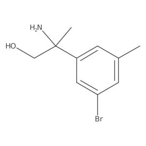 2-Amino-2-(3-bromo-5-methylphenyl)propan-1-ol结构式