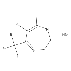 6-Bromo-7-methyl-5-(trifluoromethyl)-1H,2H,3H-1,4-diazepine, hydrobromide结构式
