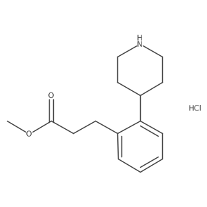 Methyl 3-(2-(piperidin-4-yl)phenyl)propanoate hydrochloride Structure