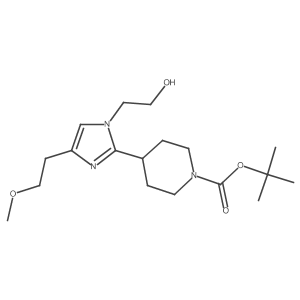 tert-butyl 4-(1-(2-hydroxyethyl)-4-(2-methoxyethyl)-1H-imidazol-2-yl)piperidine-1-carboxylate Structure