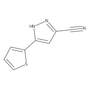 1H-Pyrazole-3-carbonitrile, 5-(2-thienyl)- Structure