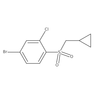 4-Bromo-2-chloro-1-[(cyclopropylmethyl)sulfonyl]benzene Structure