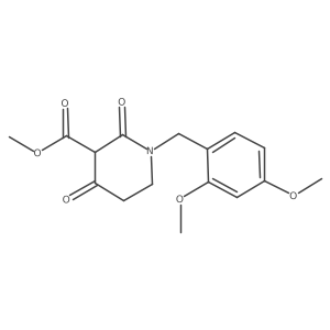 Methyl 1-(2,4-dimethoxybenzyl)-2,4-dioxopiperidine-3-carboxylate结构式