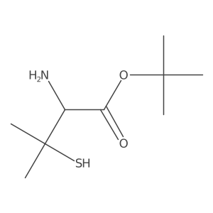 tert-butyl (2S)-2-amino-3-methyl-3-sulfanylbutanoate结构式