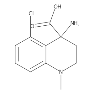 4-Quinolinecarboxylic acid, 4-amino-5-chloro-1,2,3,4-tetrahydro-1-methyl-结构式
