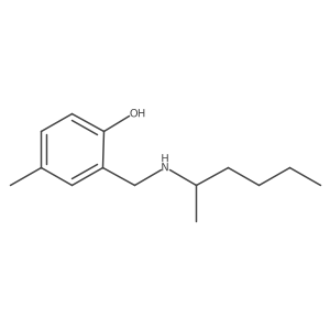 Phenol, 4-methyl-2-[[(1-methylpentyl)amino]methyl]-结构式