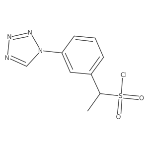 1-[3-(1H-1,2,3,4-tetrazol-1-yl)phenyl]ethane-1-sulfonyl chloride Structure