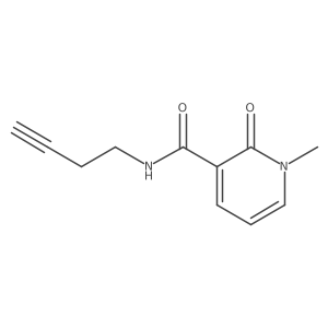 N-(but-3-yn-1-yl)-1-methyl-2-oxo-1,2-dihydropyridine-3-carboxamide结构式
