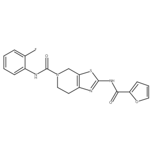N-(2-fluorophenyl)-2-(furan-2-carboxamido)-6,7-dihydrothiazolo[5,4-c]pyridine-5(4H)-carboxamide Structure