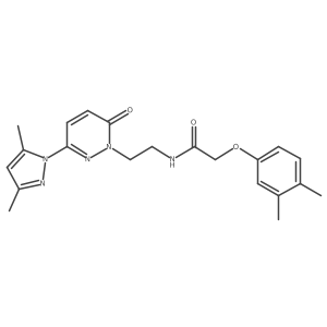 N-(2-(3-(3,5-dimethyl-1H-pyrazol-1-yl)-6-oxopyridazin-1(6H)-yl)ethyl)-2-(3,4-dimethylphenoxy)acetamide Structure