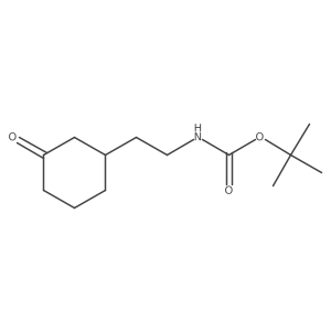 tert-butyl N-[2-(3-oxocyclohexyl)ethyl]carbamate Structure