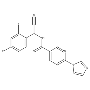 N-[cyano(2,4-difluorophenyl)methyl]-6-(1H-imidazol-1-yl)pyridine-3-carboxamide Structure