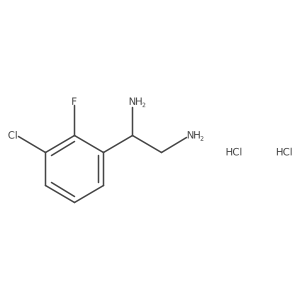(1S)-1-(3-Chloro-2-fluorophenyl)ethane-1,2-diamine 2hcl Structure