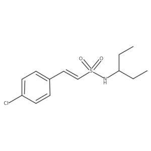 (E)-2-(4-chlorophenyl)-N-pentan-3-ylethenesulfonamide结构式