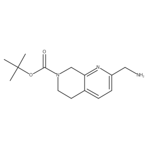 Tert-butyl 2-(aminomethyl)-5,8-dihydro-1,7-naphthyridine-7(6H)-carboxylate Structure