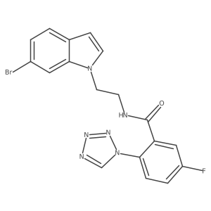 N-[2-(6-bromo-1H-indol-1-yl)ethyl]-5-fluoro-2-(1H-1,2,3,4-tetraazol-1-yl)benzamide Structure
