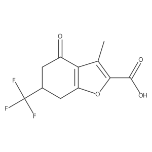 3-Methyl-4-oxo-6-(trifluoromethyl)-4,5,6,7-tetrahydrobenzofuran-2-carboxylic acid Structure