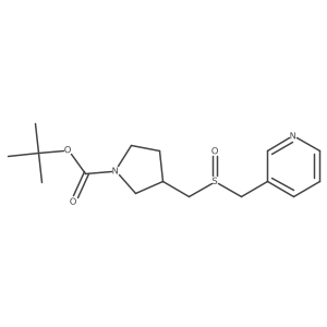 tert-Butyl 3-(((pyridin-3-ylmethyl)sulfinyl)methyl)pyrrolidine-1-carboxylate Structure