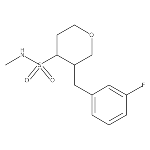 3-(3-fluorobenzyl)-N-methyltetrahydro-2H-pyran-4-sulfonamide Structure