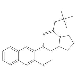 tert-Butyl 2-(((3-methoxyquinoxalin-2-yl)amino)methyl)pyrrolidine-1-carboxylate Structure