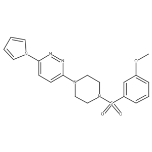 3-(4-((3-methoxyphenyl)sulfonyl)piperazin-1-yl)-6-(1H-pyrrol-1-yl)pyridazine结构式