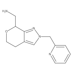 (2-(Pyridin-2-ylmethyl)-2,4,5,7-tetrahydropyrano[3,4-c]pyrazol-7-yl)methanamine结构式