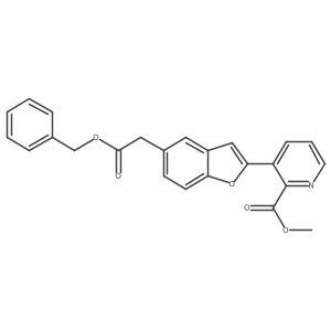 Methyl 3-(5-(2-(benzyloxy)-2-oxoethyl)benzofuran-2-yl)picolinate Structure