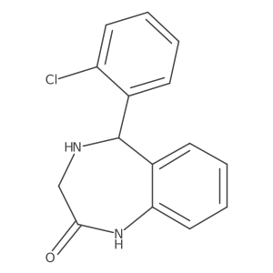 5-(2-Chlorophenyl)-1,3,4,5-tetrahydro-2H-1,4-benzodiazepin-2-one结构式