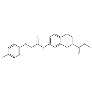 methyl 7-(2-((4-fluorophenyl)thio)acetamido)-3,4-dihydroisoquinoline-2(1H)-carboxylate Structure