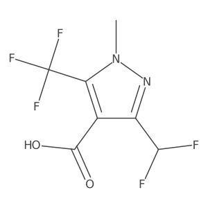 1-Methyl-3-(difluoromethyl)-5-(trifluoromethyl)-1H-pyrazole-4-carboxylic acid Structure