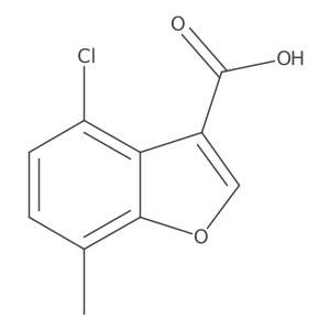 4-Chloro-7-methyl-1-benzofuran-3-carboxylic acid结构式