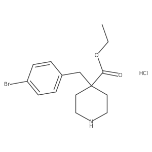 Ethyl 4-[(4-bromophenyl)methyl]piperidine-4-carboxylate;hydrochloride Structure