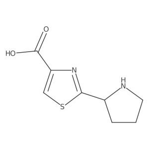 2-(Pyrrolidin-2-yl)-1,3-thiazole-4-carboxylic acid Structure