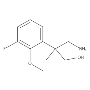 3-Amino-2-(3-fluoro-2-methoxyphenyl)-2-methylpropan-1-ol结构式
