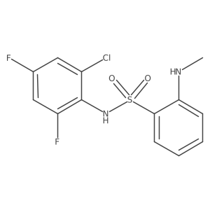 Benzenesulfonamide, N-(2-chloro-4,6-difluorophenyl)-2-(methylamino)- Structure